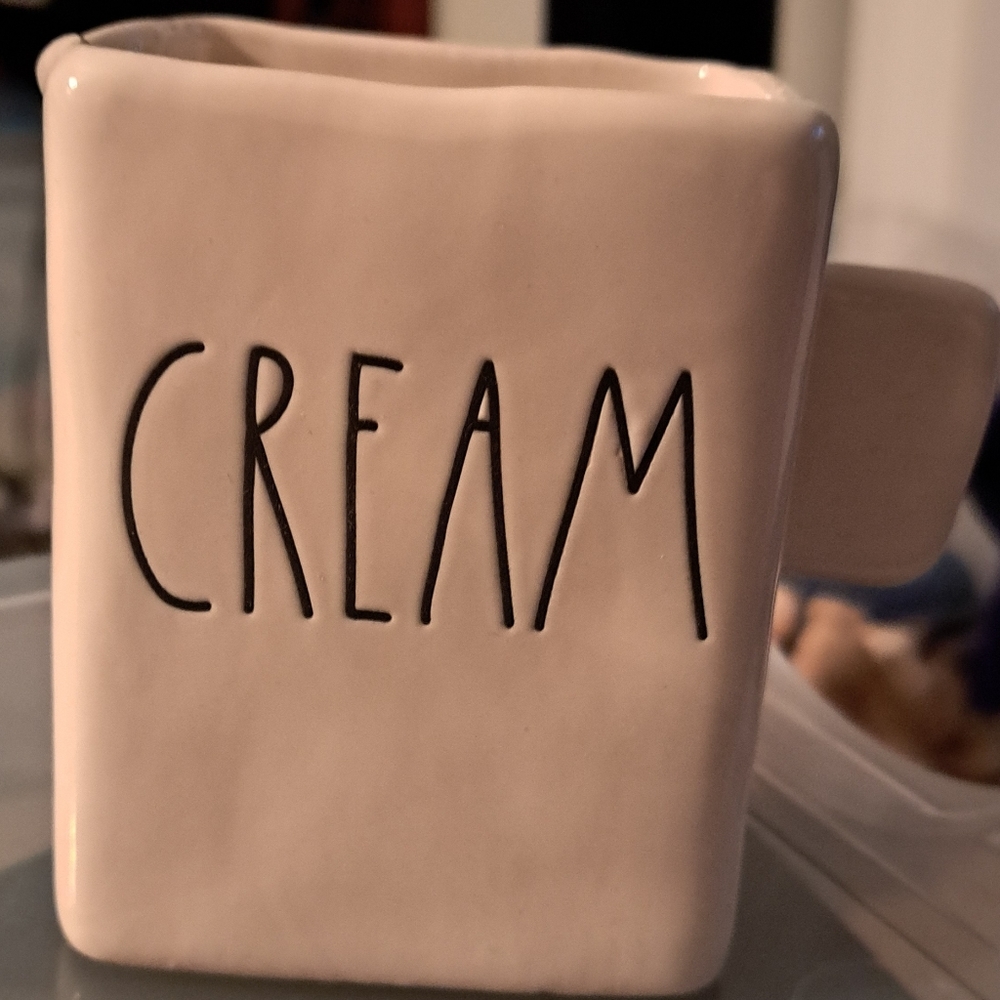 New Rae Dunn ceramic coffee cream milk
